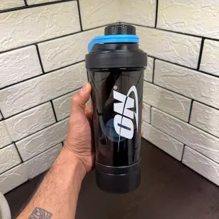شیکر ورزشی درپیچی Optimum Nutrition با توپی فنری و درب پیچی رنگی - تصویر 9