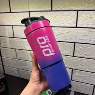 شیکر استیل PRO SPORTS دو مخزنه - تصویر 2