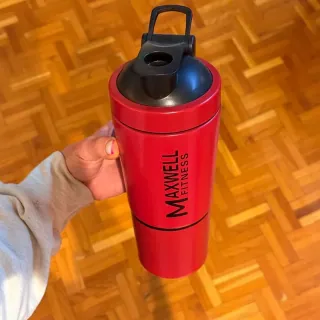 شیکر استیل دو مخزنه برند MAXWELL FITNESS - تصویر 4
