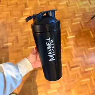 شیکر استیل دو مخزنه برند MAXWELL FITNESS - تصویر 6