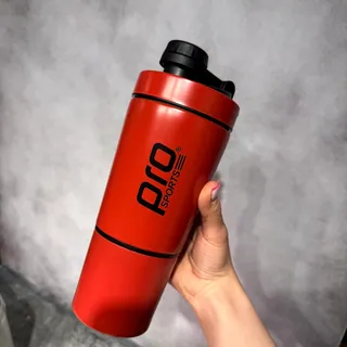 شیکر استیل دومخزنه pro sport درب پیچی - تصویر 6